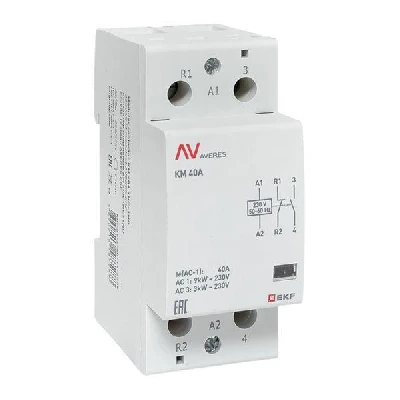 Контактор модульный КМ 40А 1NC+1NO 230В AC (2 мод.) AVERES EKF km-av-2-40-11-230V