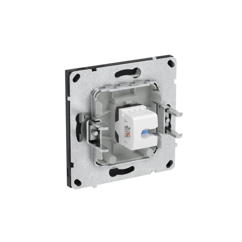 Розетка компьютерная 1-м KANT RJ45 кат.6A без шторки черн. уголь DKC 7012673 4