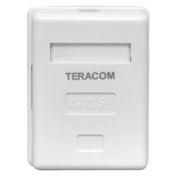 Розетка настенная TERACOM кат.5E неэкранированная 1 порт RJ-45 Dual IDC бел. EKF TRC-WBOX-1RJ45-5EUTP-WH 1