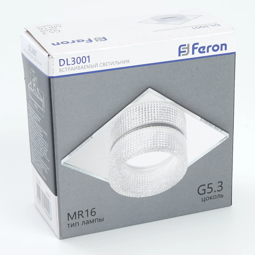 Светильник встраиваемый Feron DL3001 потолочный MR16 G5.3 прозрачный 41415 2