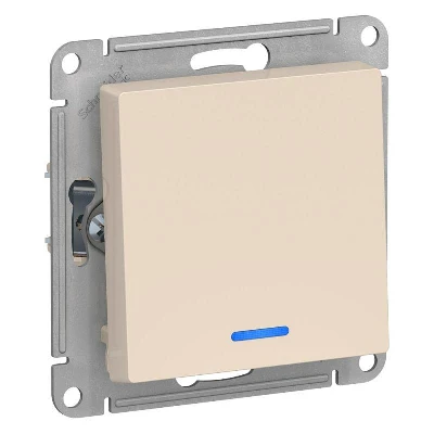 Выключатель 1-кл. СП AtlasDesign 10А IP20 (сх. 1а) 10AX с подсветкой механизм беж. SE ATN000213
