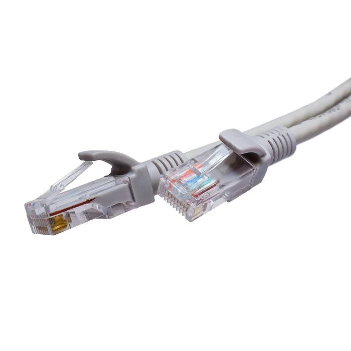 Патч-корд UTP 5e 4х2 26AWG (7х0.16мм) Cu LSZH 5м сер. SUPRLAN 10-0145 1