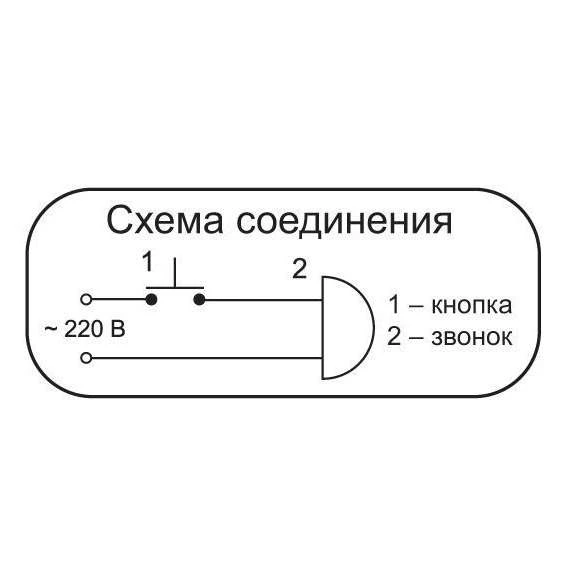 Звонок проводной Сверчок трель 220В 80-90дБА бел. МОНОМАХ СВ-03 2
