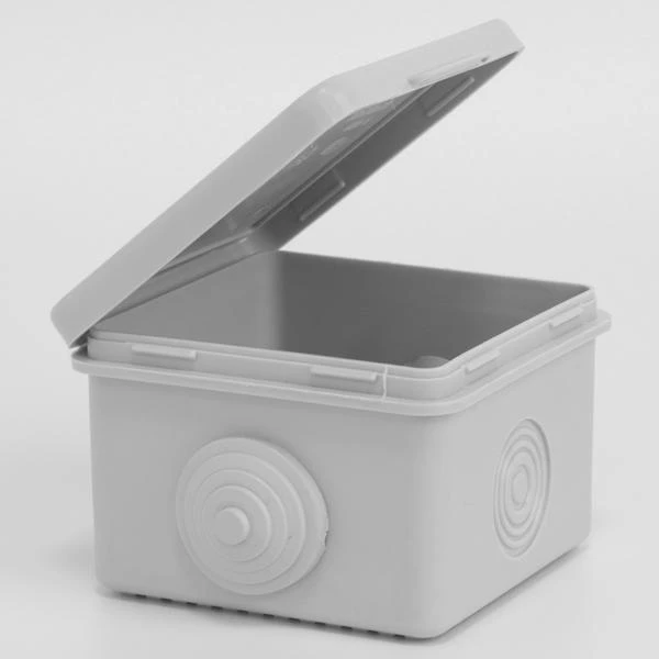 Коробка распределительная ОП 65х65х50мм 4 каб. вводов IP54 сер. TOKOV ELECTRIC TKE-KR-65-65-50-C06 2