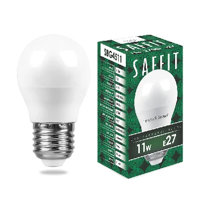 Лампа светодиодная SAFFIT SBG4511 Шарик E27 11W 230V 2700K 55137