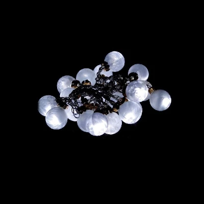 Гирлянда 3V 20 LED белый, цвет стекла: белый, 3V 1.2W, 20mA,батарейки 2*АА, IP 20, шнур 0,5м х0,12мм, CL550 26809