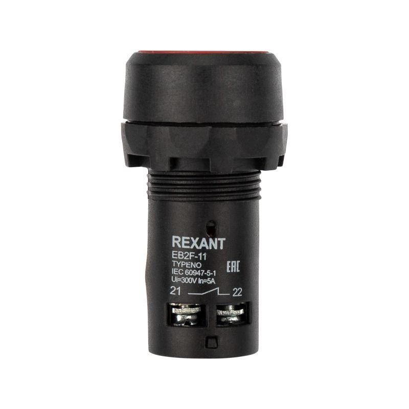 Кнопка EB22 возвратная зел. NO+NC 300В Rexant 36-5531 2