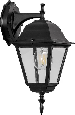 Светильник садово-парковый Feron 4202/PL4202 четырехгранный на стену вниз 100W E27 230V, черный 11026