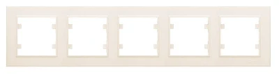 Рамка 5-м Karea горизонт. крем. Makel 56010705
