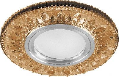 Светильник встраиваемый с белой LED подсветкой Feron CD903 потолочный MR16 G5.3 коричневый 28976