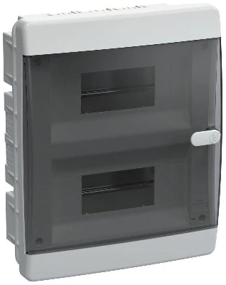 Корпус ЩРВ-П-18 UNION Compact IP41 черн. прозр. дверь пластик. IEK UIC-KP12-V-18-41-K01