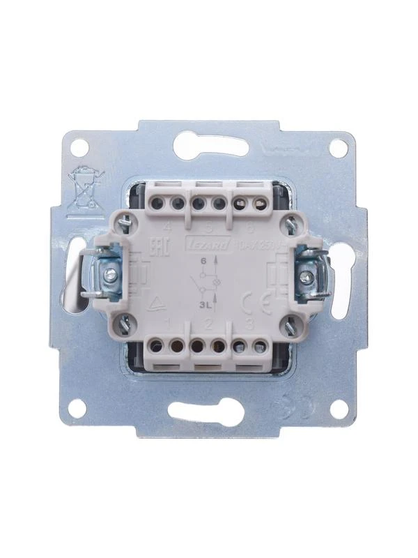 Выключатель 1-кл. 1п СП Vesna 10А IP20 с индикацией механизм крем. LEZARD 742-0388-111 6