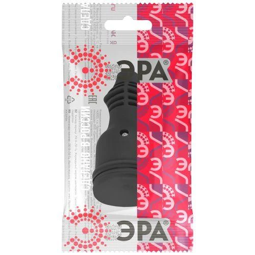 Розетка RX11-B-IP44 16А IP44 прямая с заземл. каучук черн. ЭРА Б0069325 6