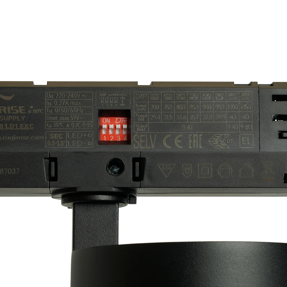 Светодиодный светильник Feron TR Reflex трековый на шинопровод 40W, 3500 Lm, 4000К, 36 градусов, черный, 3х фазный с функцией выбора мощности 52059 7