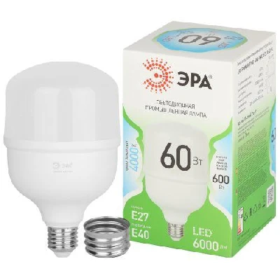 Лампа светодиодная GREEN LINE POWER T100-60W-840-E27/E40 GL 60Вт колокол 4000К яркий свет бел. E27/E40 Эра Б0067072