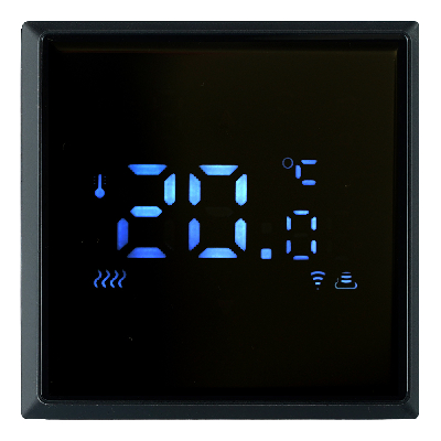 Терморегулятор Wi-Fi (механизм), STEKKER, 250В, 3500Вт, серия Эмили, RSW00-5119-05, черный уголь, soft touch 50377
