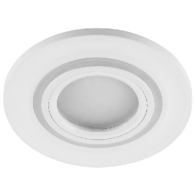 Светильник встраиваемый с белой LED подсветкой Feron CD600 потолочный MR16 G5.3, белый 29711