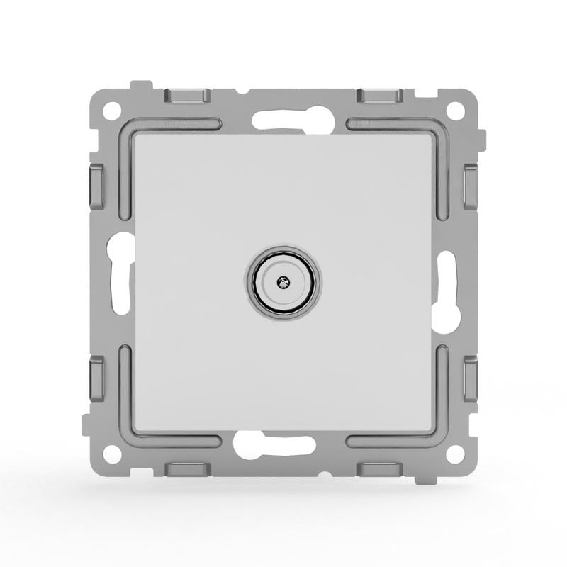 Розетка TV проходная СП Pixel 4DB механизм бел. TOKOV ELECTRIC TKE-PX-A1P-C01 1