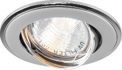 Светильник встраиваемый Feron 301T-MR16 потолочный MR16 G5.3 серый-хром 17533 0