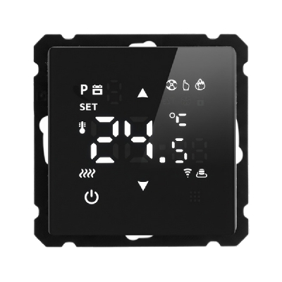 Терморегулятор Wi-Fi (механизм), STEKKER, 250В, 3500Вт, серия Катрин, GLS00-7119-05, черный 50375