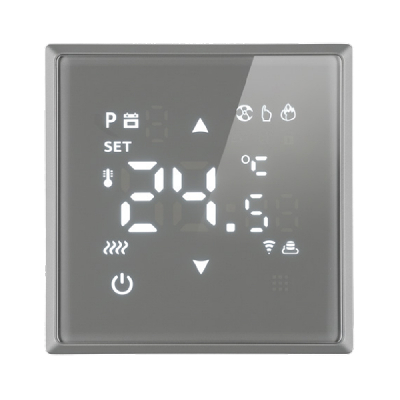 Терморегулятор Wi-Fi (механизм), STEKKER, 250В, 3500Вт, серия Эмили, RSW00-5119-10, платиново-серый, soft touch 50378 0
