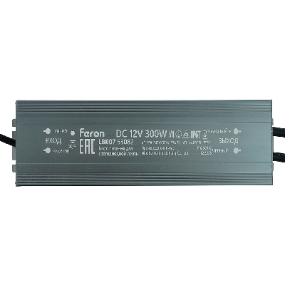 Трансформатор электронный для светодиодной ленты 300W 12V IP67 (драйвер), LB007 FERON 53082