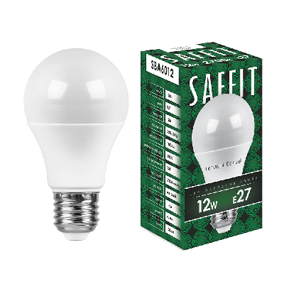 Лампа светодиодная SAFFIT SBA6012 Шар E27 12W 230V 2700K 55007 0