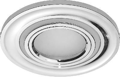 Светильник встраиваемый с белой LED подсветкой Feron CD600 потолочный MR16 G5.3 хром 29709